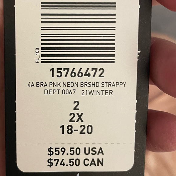 NWT Torrid Low-Impact Wireless Strappy Back Active Sports Bra in Pink Glo 2X - Picture 4 of 4